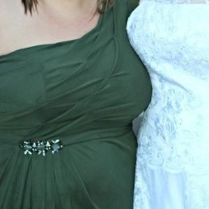 Ladies 22 W Matron Bridal Dress Hunter Green